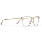 Brioni - Square-Frame Acetate and Gold-Tone Optical Glasses - Brown