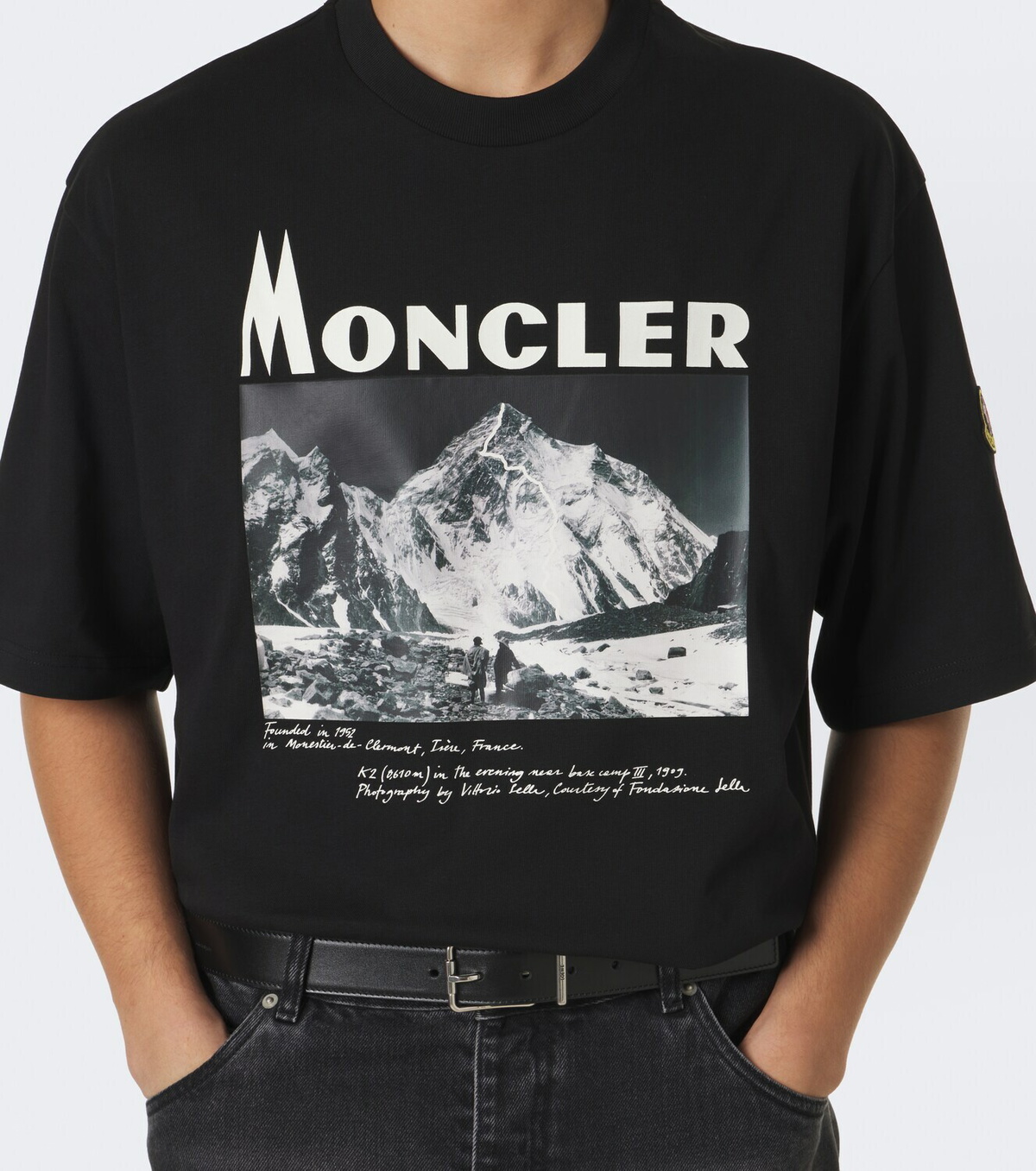 Moncler Printed cotton jersey T-shirt