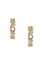Diesel Stainless steel hoop earrings - Earrings - Unisex - Gold