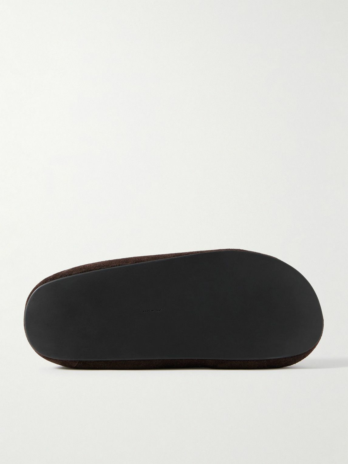 The Row - Hudson Shearling-Lined Suede Clogs - Brown