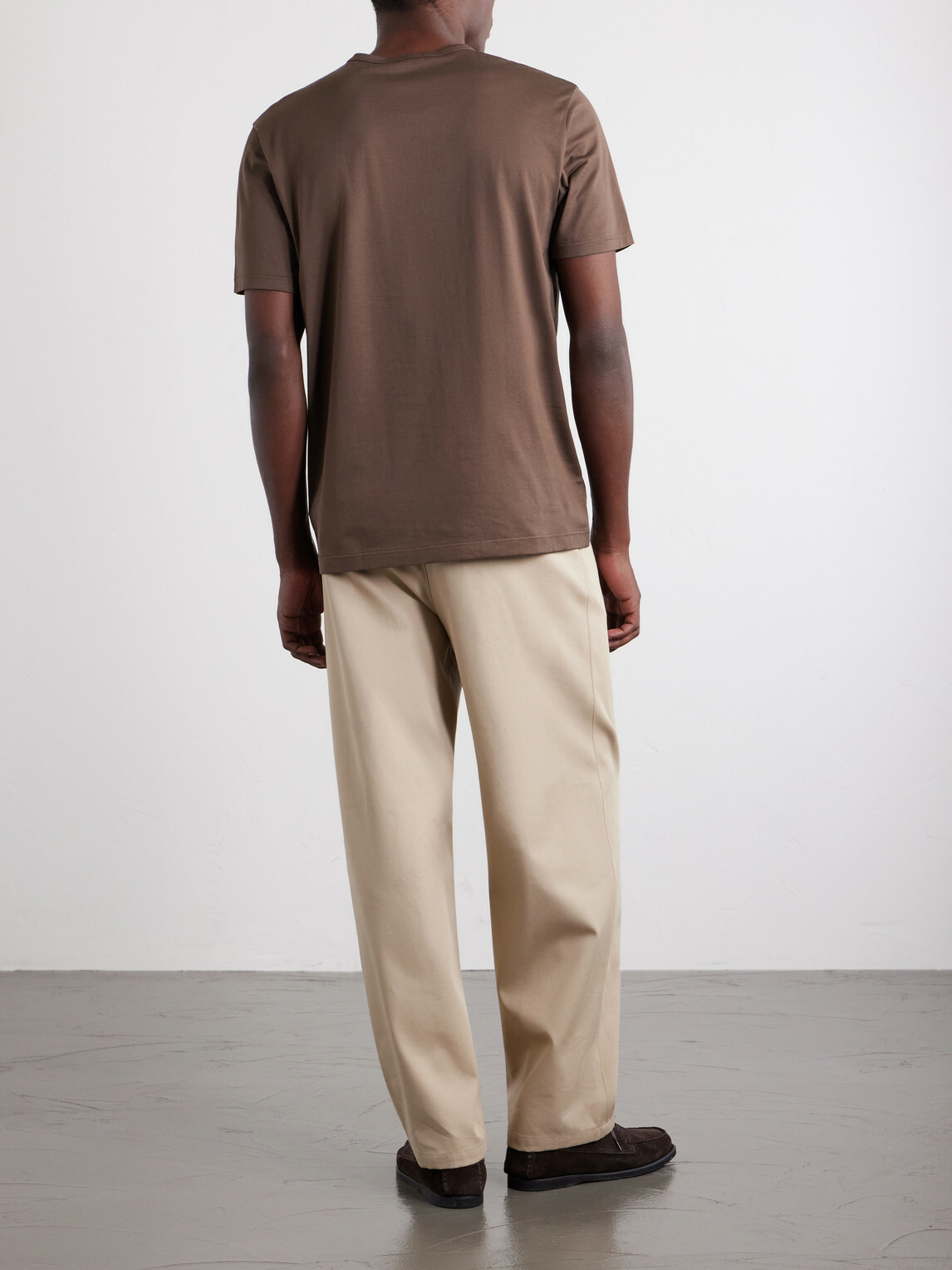 Sunspel - Slim-Fit Cotton-Jersey T-Shirt - Brown