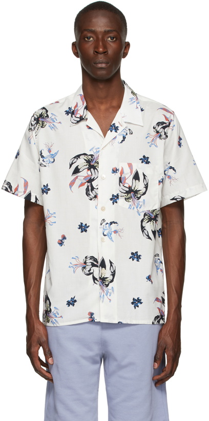 Photo: PS by Paul Smith Off-White Floral Casual Short Sleeve Shirt