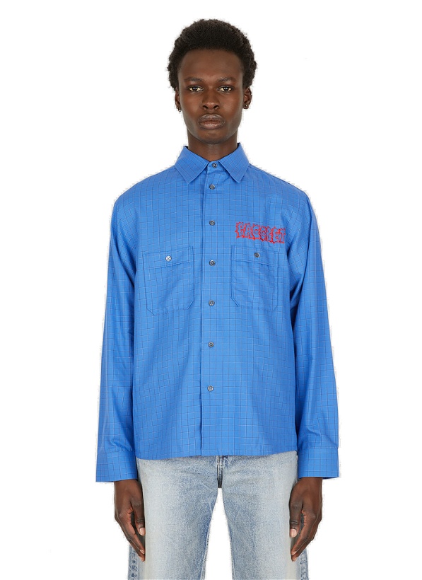 Photo: Logo Embroidered Shirt in Blue