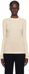 BITE Off-White Crewneck Long Sleeve T-Shirt