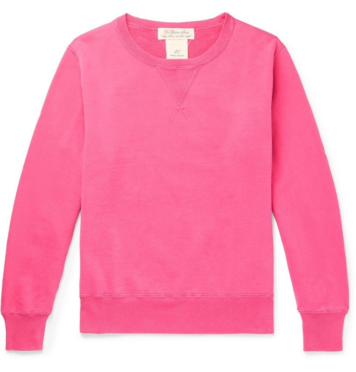 Photo: Remi Relief - Distressed Loopback Cotton-Jersey Sweatshirt - Men - Pink