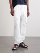 C.P. Company - Straight-Leg Logo-Appliquéd Cotton and Linen-Blend Cargo Trousers - White