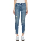 Amo Blue Twist High-Rise Jeans