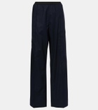 Plan C High-rise cotton straight pants