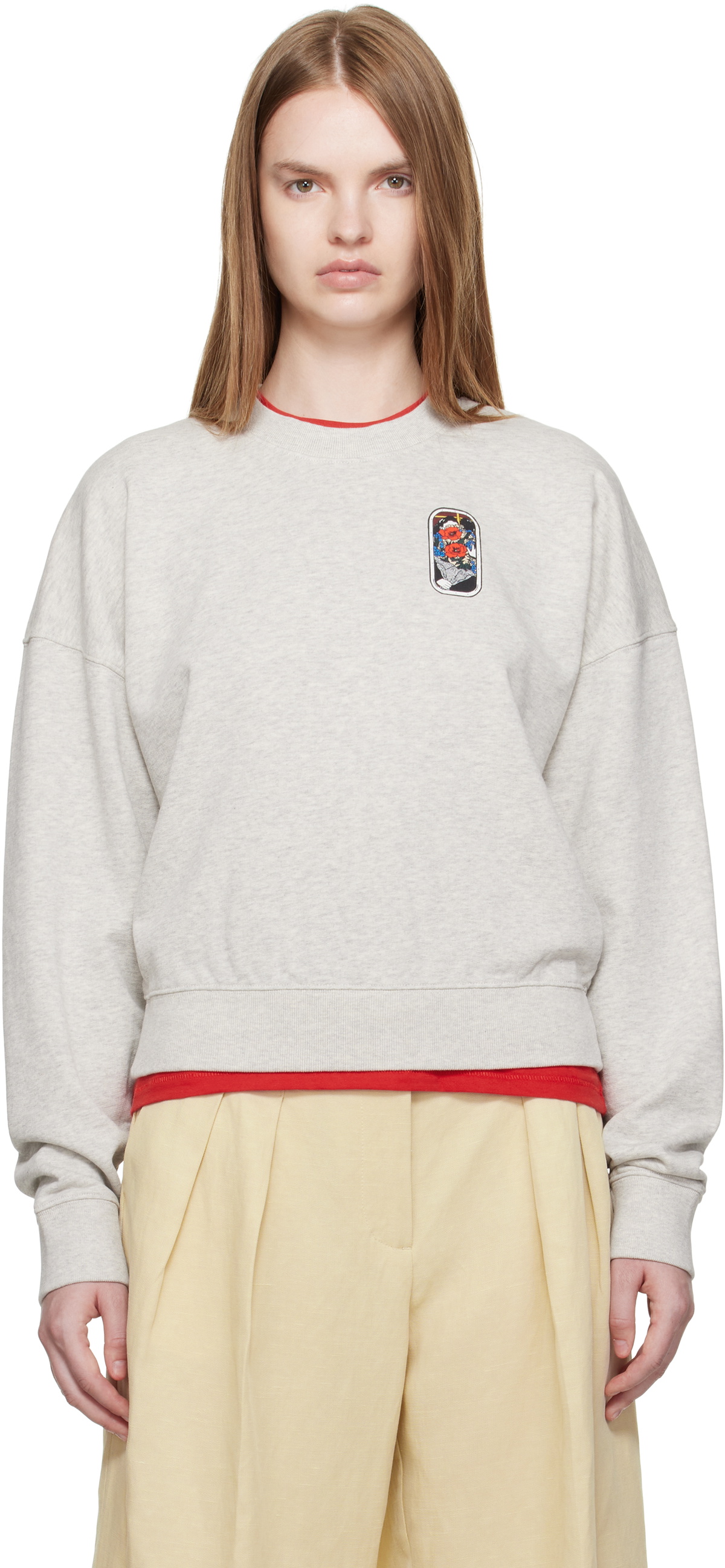 Kenzo Gray Kenzo Paris 'KENZO City' Short Sweatshirt