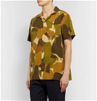 YMC - Malick Camp-Collar Camouflage-Print Cotton-Seersucker Shirt - Green