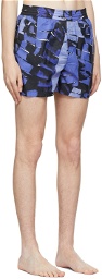 Salvatore Ferragamo Blue Nylon Swim Shorts