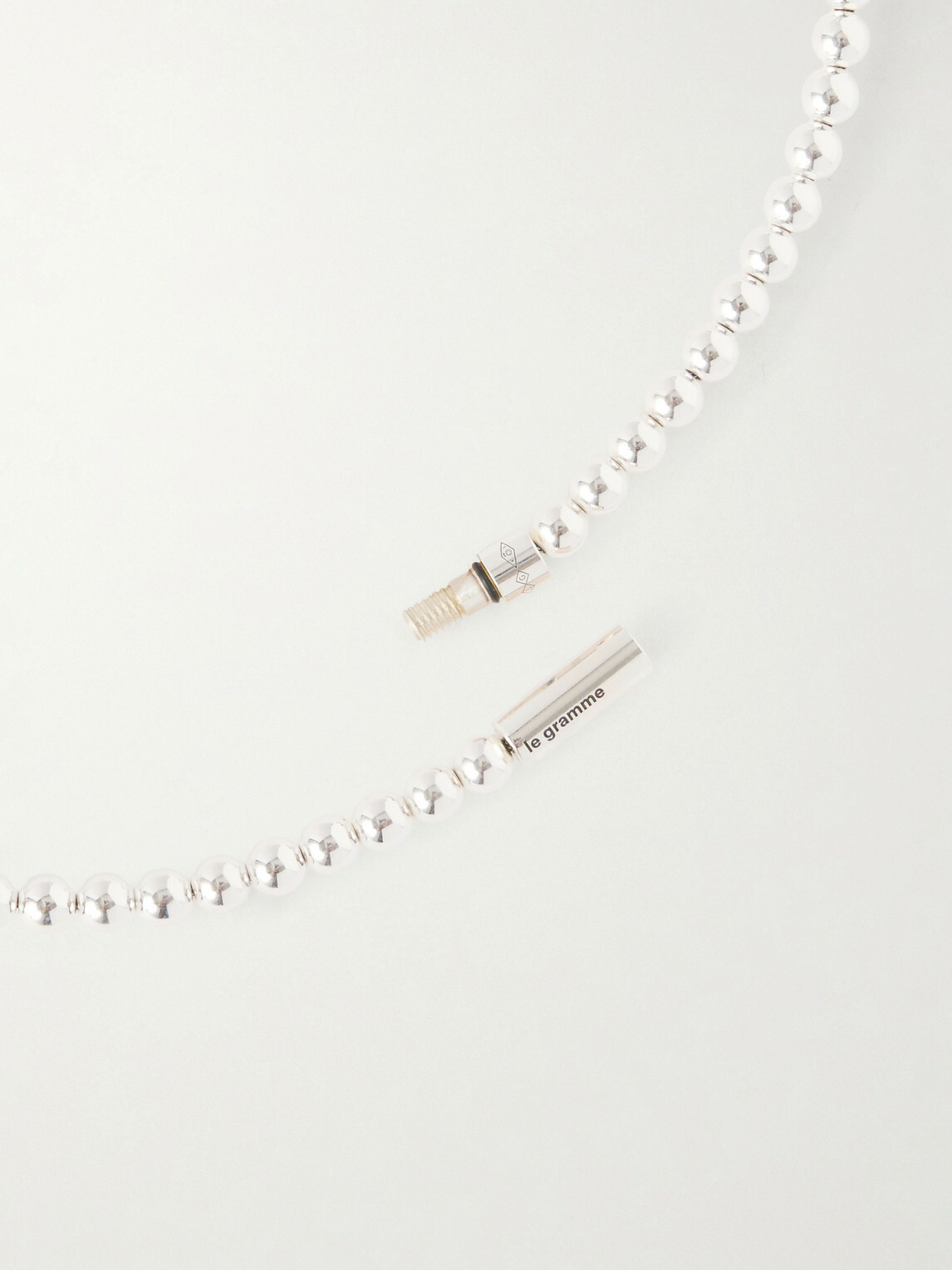 Le Gramme - 53g Beaded Sterling Silver Necklace