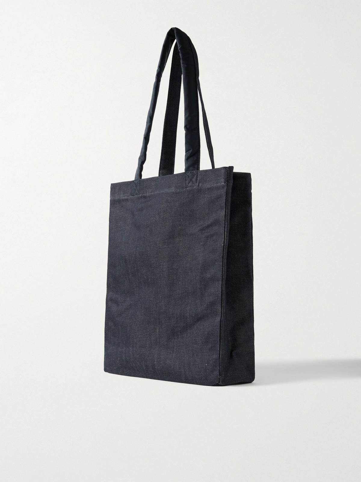 A.P.C. - Sacai Holly Logo-Print Nylon-Trimmed Denim Tote Bag - Blue A.P.C.