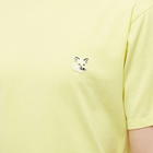 Maison Kitsuné Men's Tonal Fox Head Patch Regular T-Shirt in Lemon