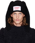 Charles Jeffrey Loverboy Black Chunky Rabbit Beanie