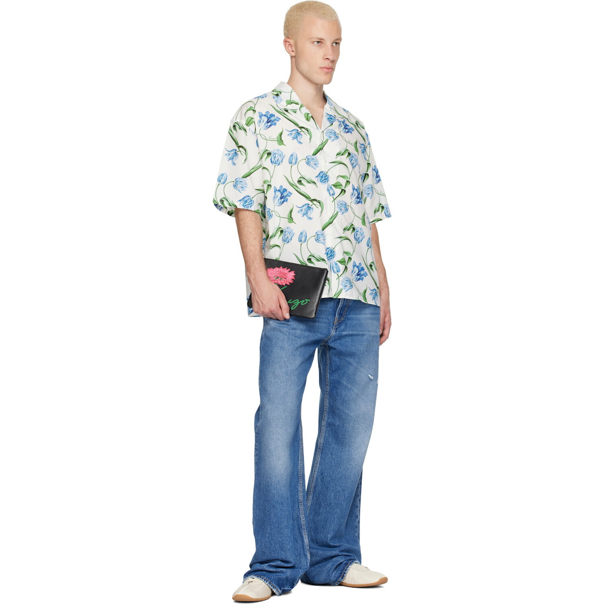 Kenzo White Kenzo Paris 'KENZO Tulip' Short Sleeve Shirt