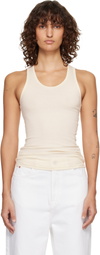 WARDROBE.NYC Beige Ribbed Tank Top