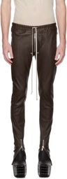 Rick Owens Brown Gary Leather Pants