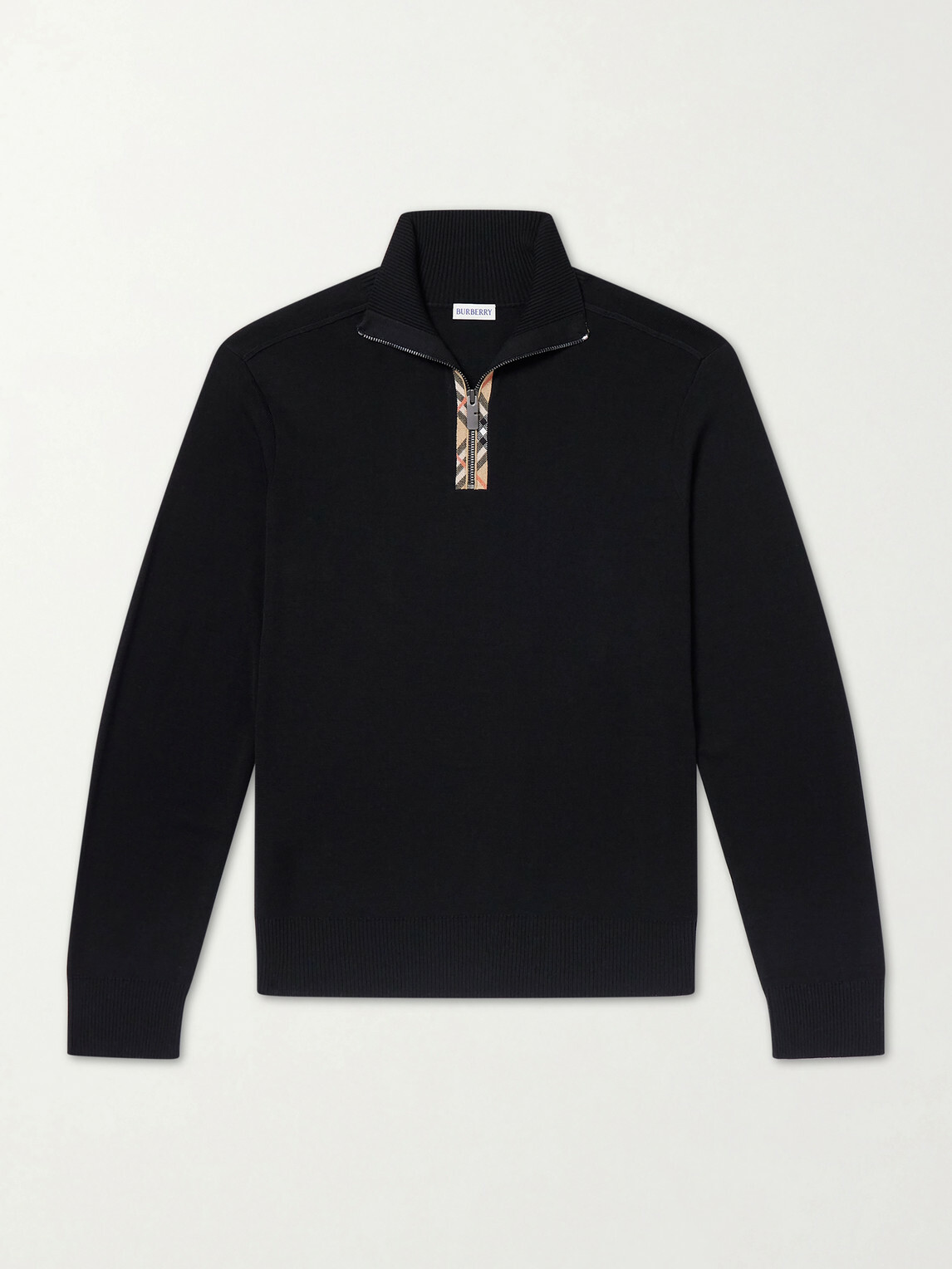 Burberry - Wool Half-Zip Sweater - Black