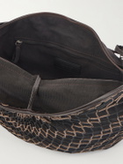 LEMAIRE - Croissant Leather-Trimmed Fishnet Messenger Bag