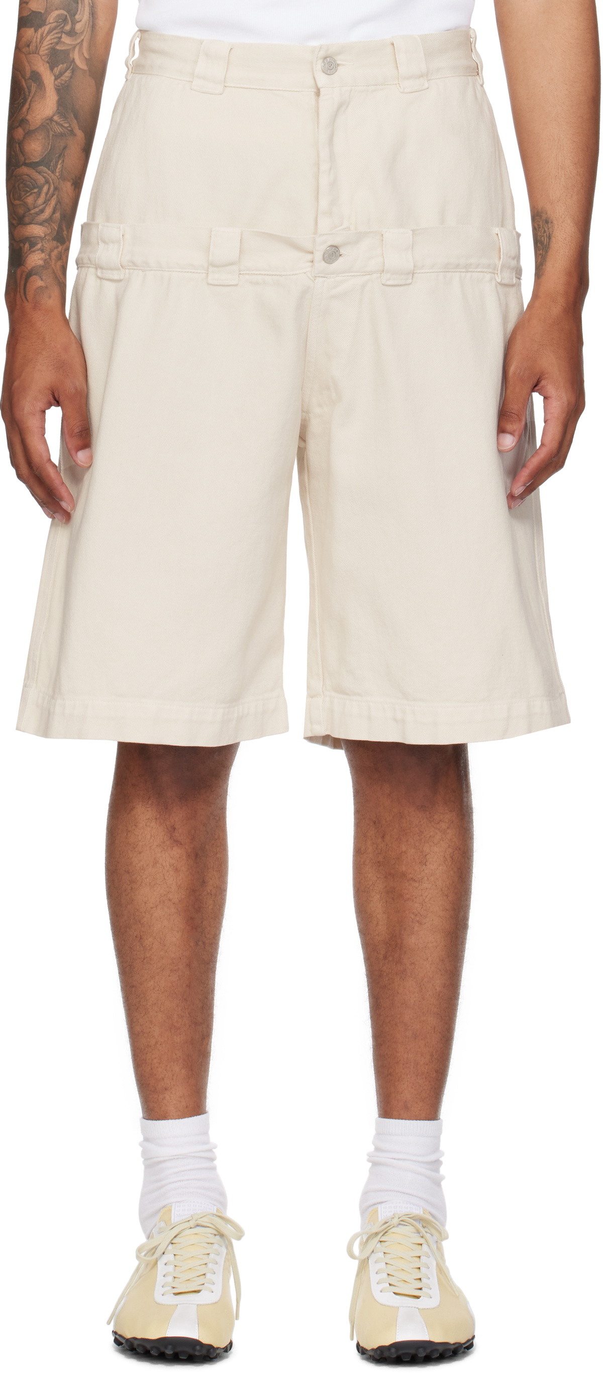ABRA SSENSE Exclusive Off-White Double Shorts