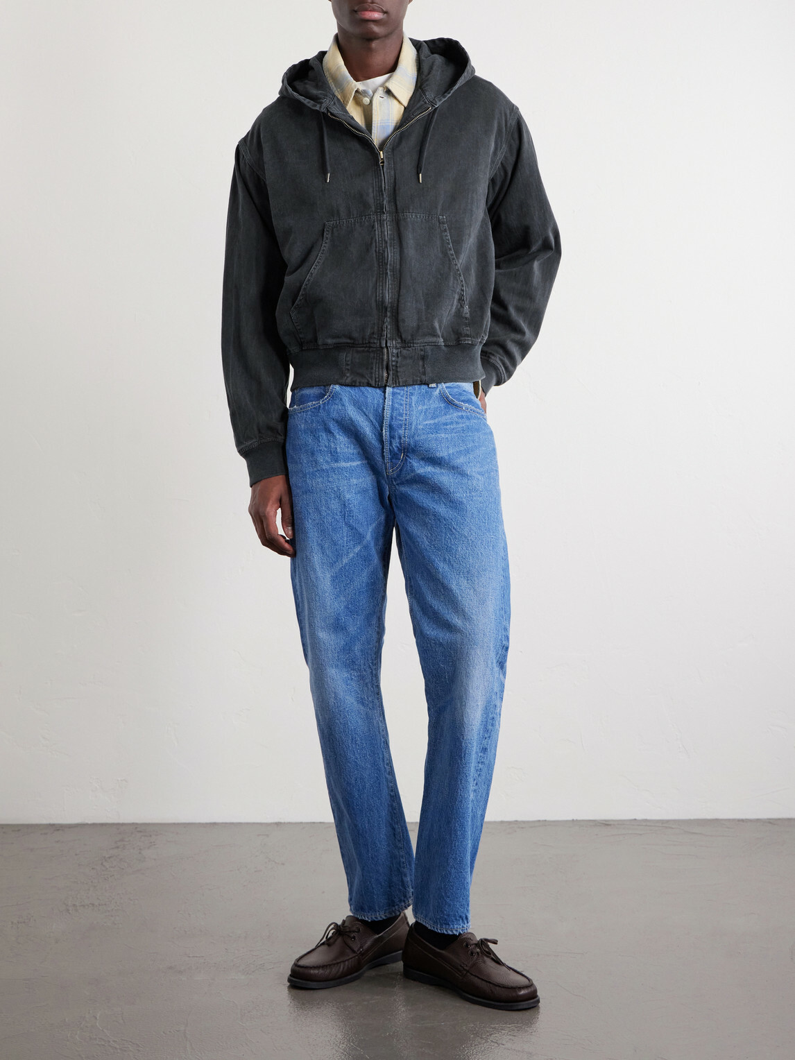 Remi Relief - Cotton-Twill Hooded Blouson Jacket - Gray