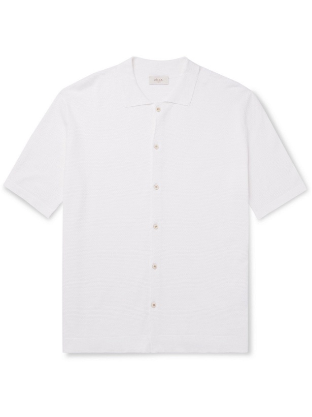 Photo: ALTEA - Knitted Linen and Cotton-Blend Shirt - White