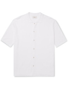 ALTEA - Knitted Linen and Cotton-Blend Shirt - White