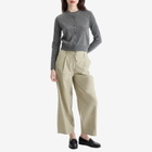 DUNST Women's Essential Crewneck Knit Cardigan in Melange Grey