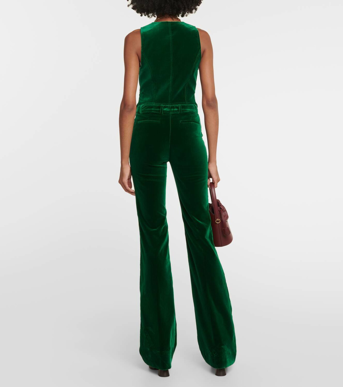 パンツ ETRO VELVET FLARED TROUSERS Etro High-rise cotton velvet flared pants Etro