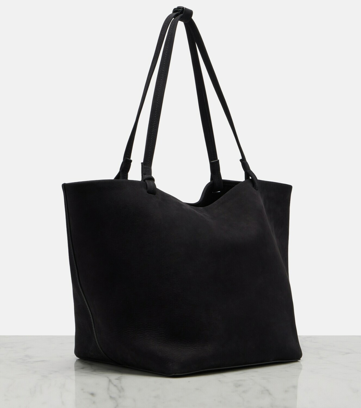 The Row Park Three suede tote bag