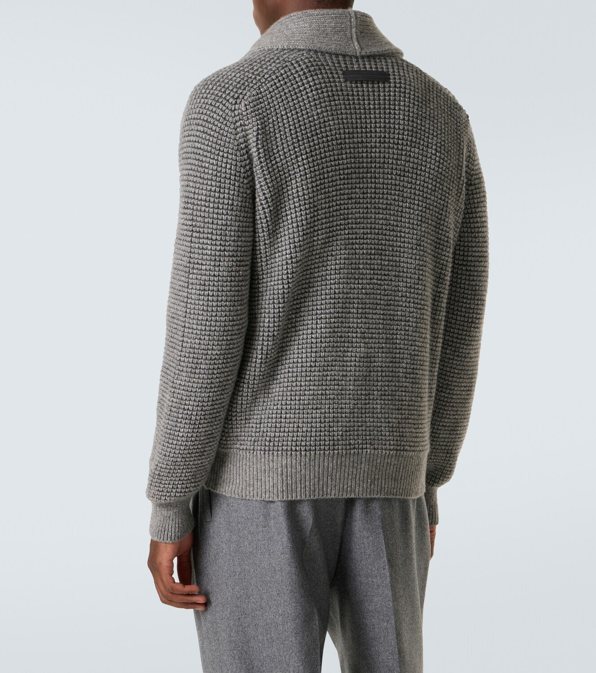 Zegna Waffle-knit cashmere and mohair cardigan