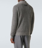 Zegna Waffle-knit cashmere and mohair cardigan