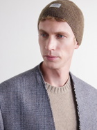Acne Studios - Kassias Logo-Appliquéd Rib-Trimmed Cashmere Beanie - Brown