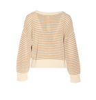 TwinSet Striped Knit With Embroidery Oval T