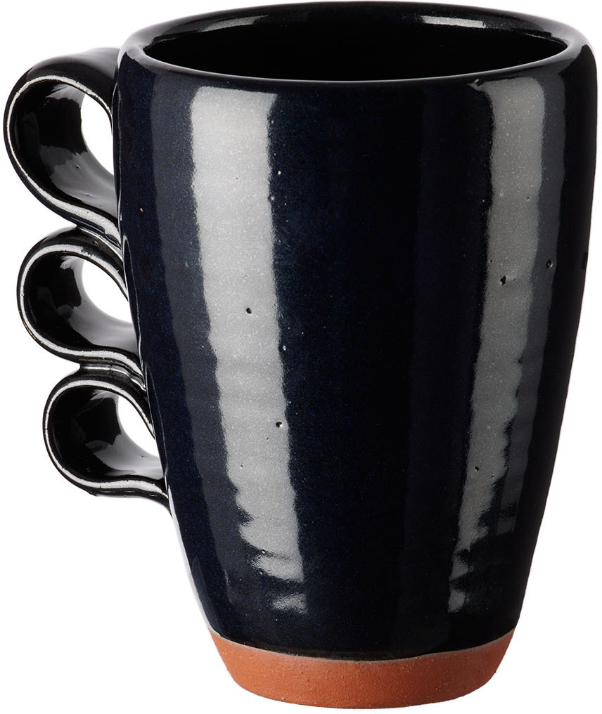 Perla Valtierra Black Ribete Rosetta Mug