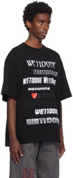 We11done Black Printed T-Shirt