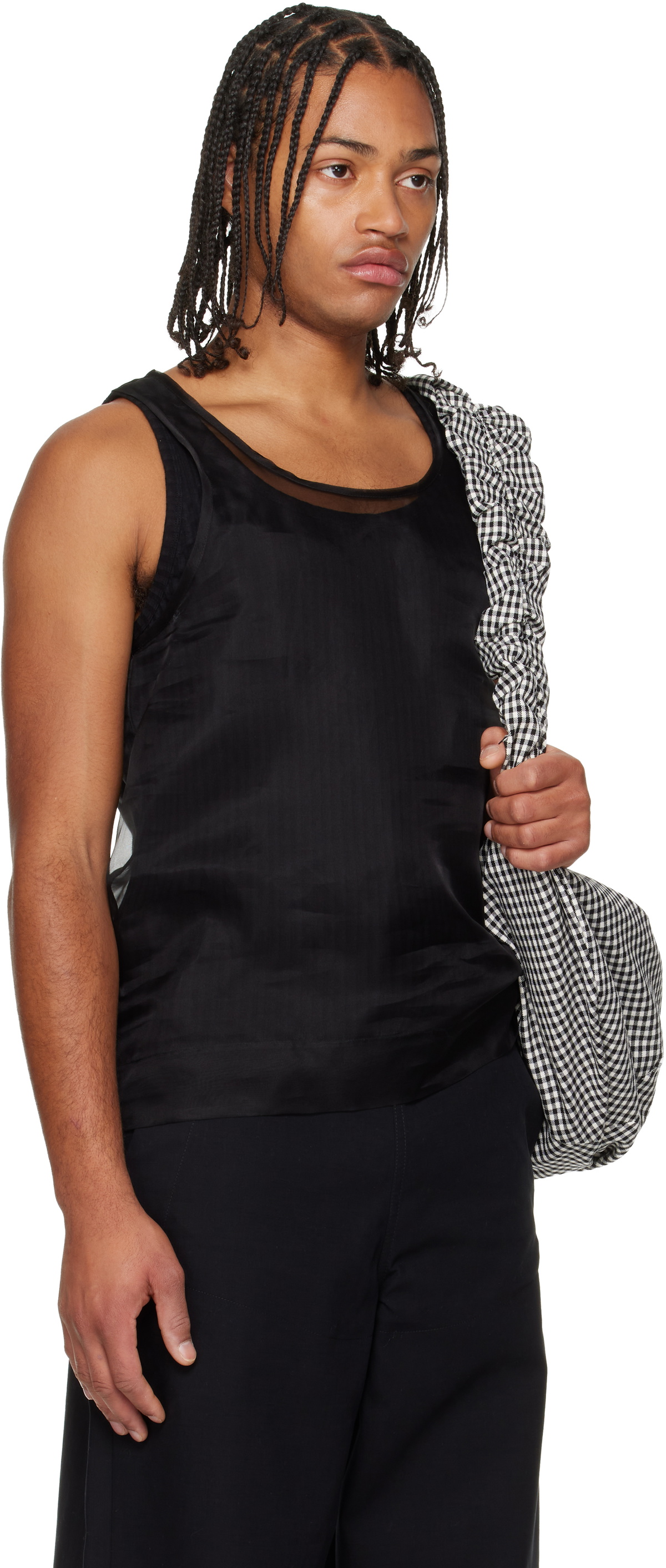 Simone Rocha Black Organza Layered Double Vest