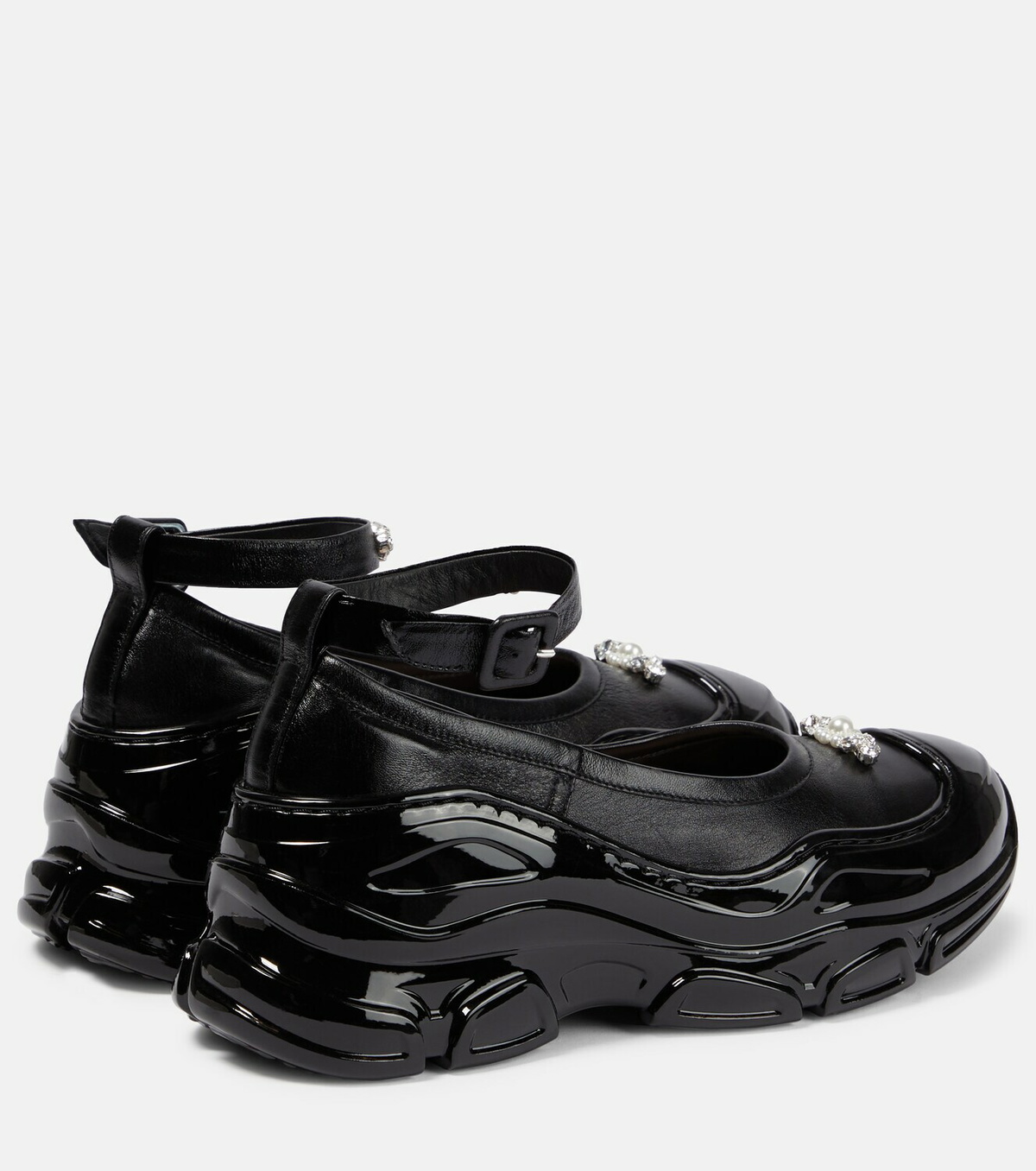 Simone Rocha Embellished leather pumps Simone Rocha
