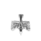 Maple Men's Eagle Ring in Silver