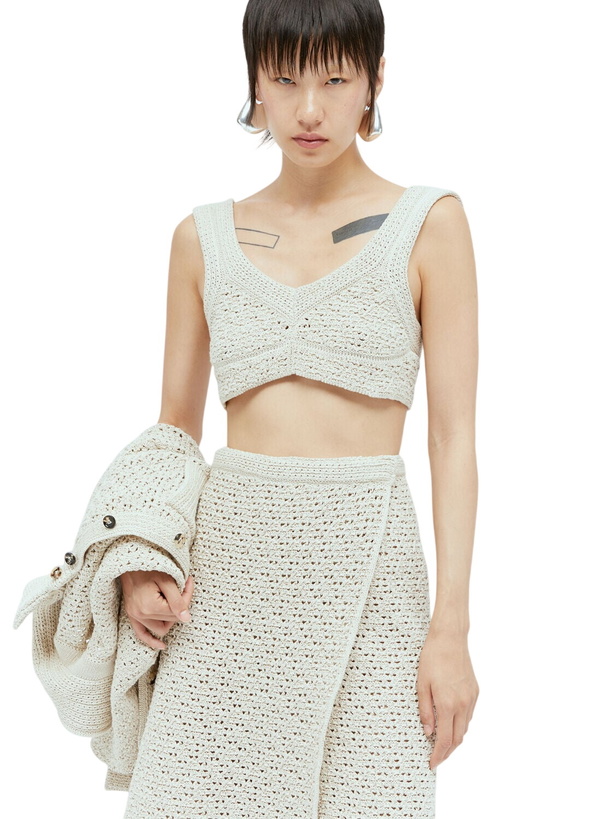 Photo: Bottega Veneta Textured Knit Crop Top