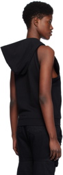 We11done Black Sleeveless Hoodie