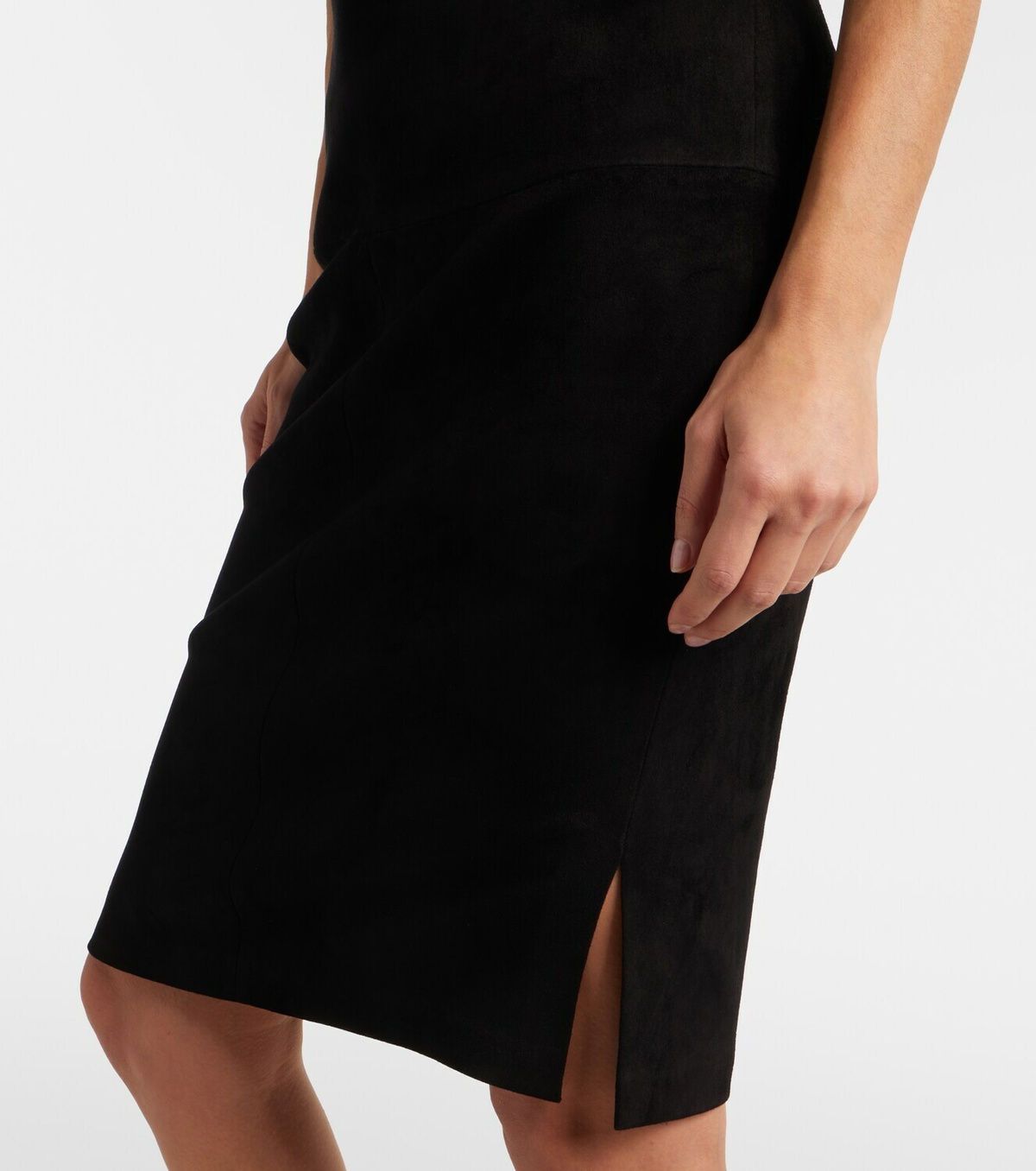 Stouls Gin suede midi skirt