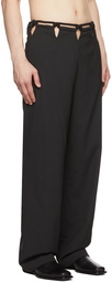 Dion Lee Black Rope Macrame Trousers