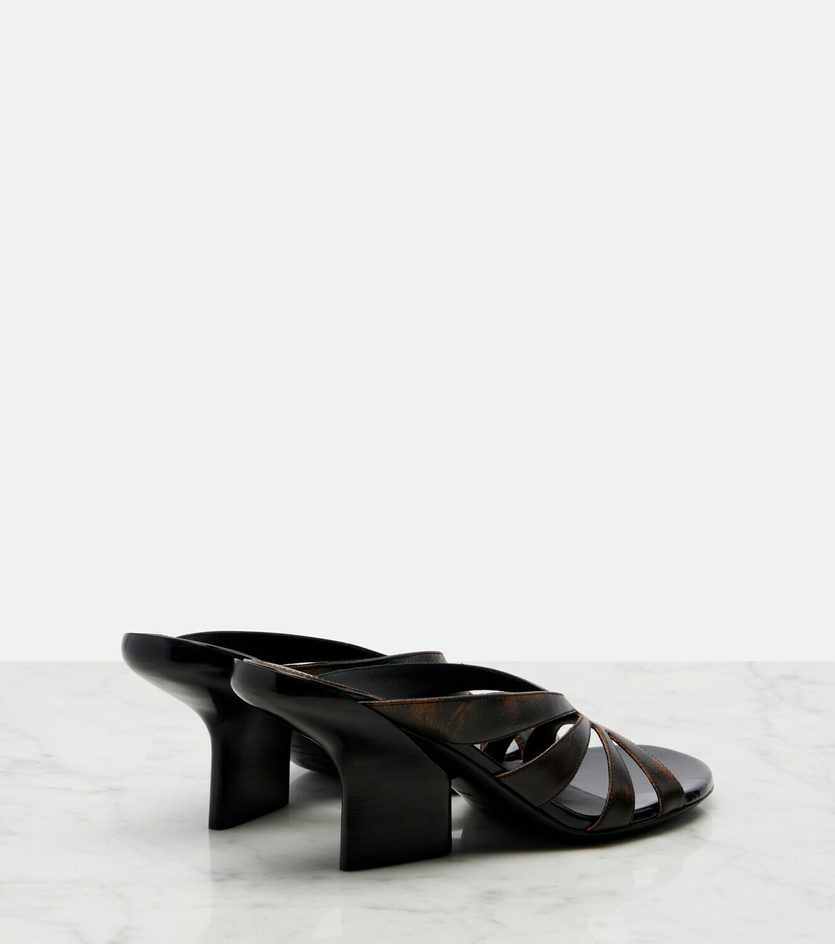 Dries Van Noten Distressed leather mules