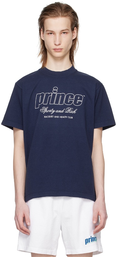 Photo: Sporty & Rich Navy Prince Edition Health T-Shirt