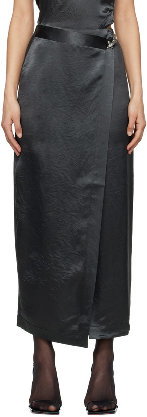 Photo: Nanushka Gray Grisel Maxi Skirt