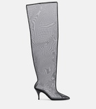 Herbert Levine Drawing A Blank 85 mesh knee-high boots