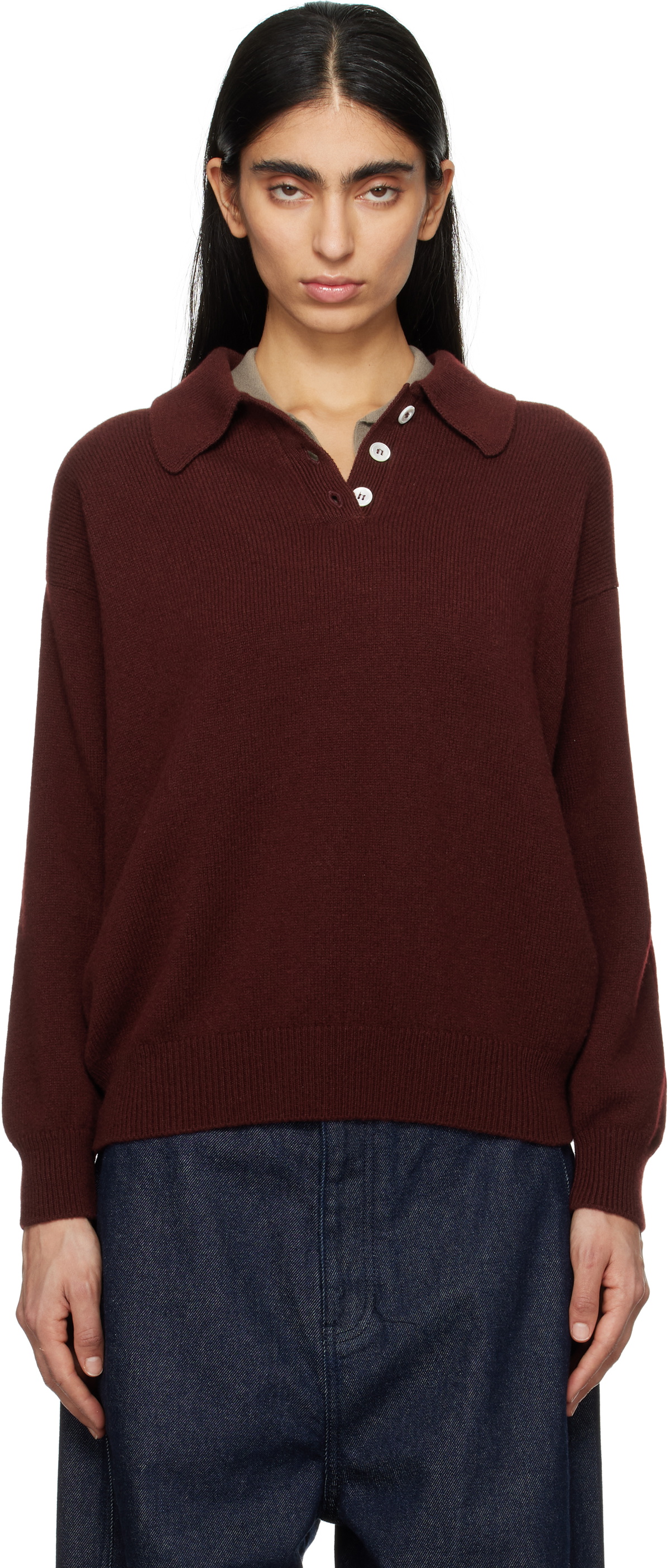 &Daughter Burgundy Edith Polo