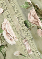 Alice + Olivia Arlette Floral-devoré Chiffon Blouse Light Green